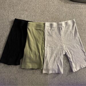 H&M Divided Ribbed Biker Shorts